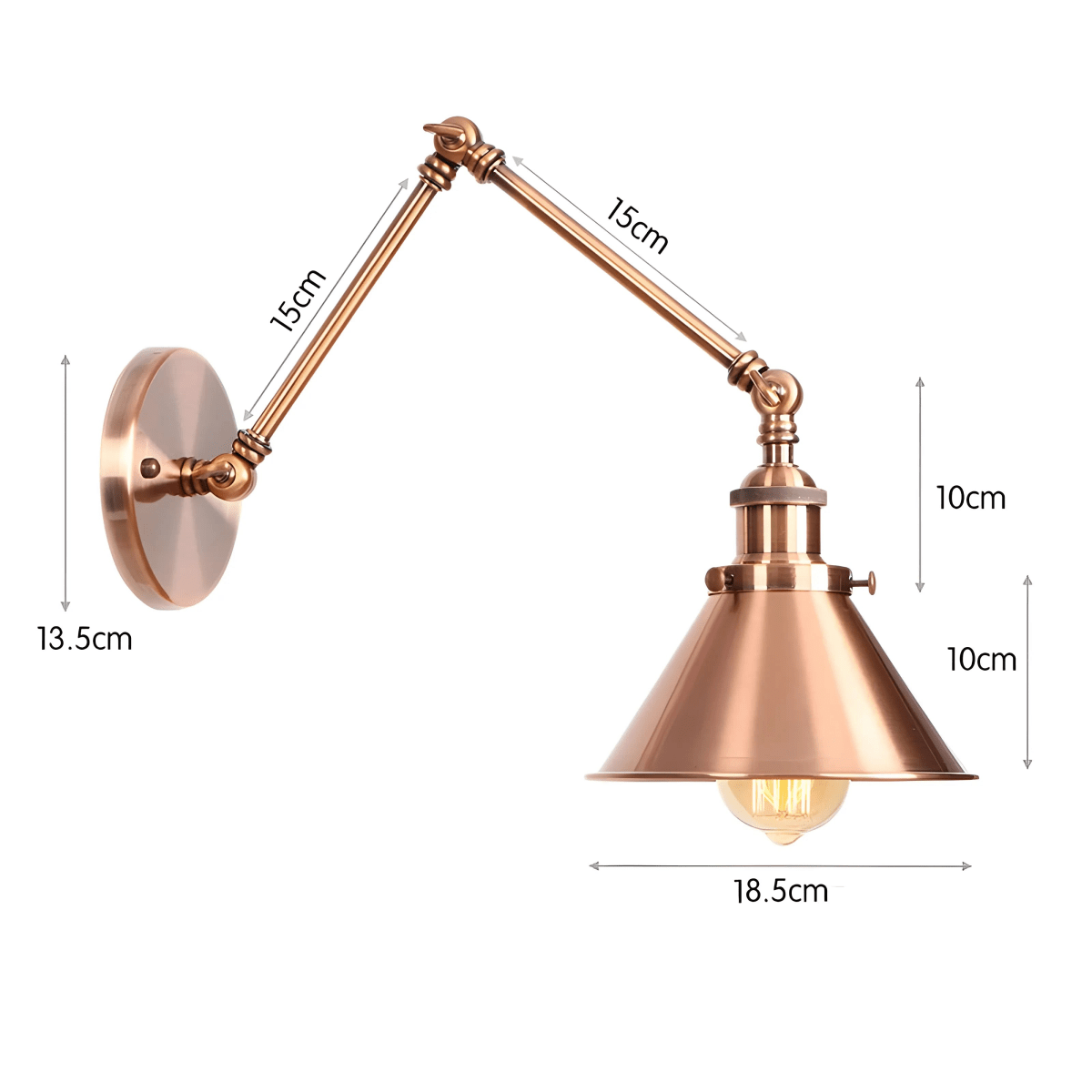 Luminária Arandela Moderna Industrial Retrô Articulada Metal La Bastide - ABAZZUR™