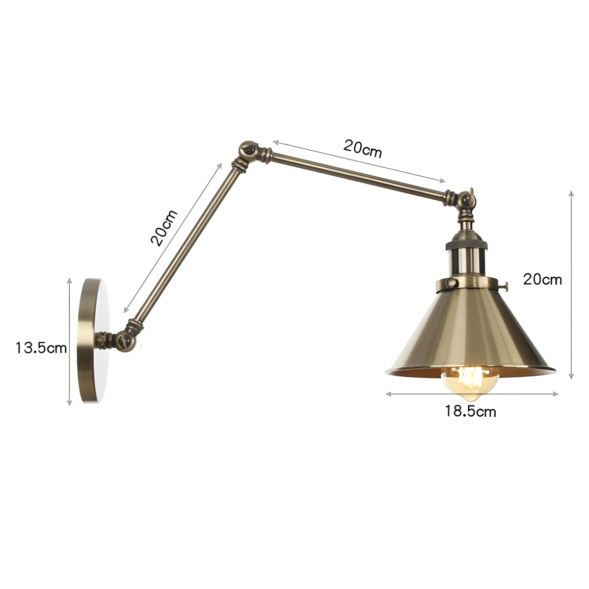 Luminária Arandela Moderna Industrial Retrô Articulada Metal La Bastide - ABAZZUR™