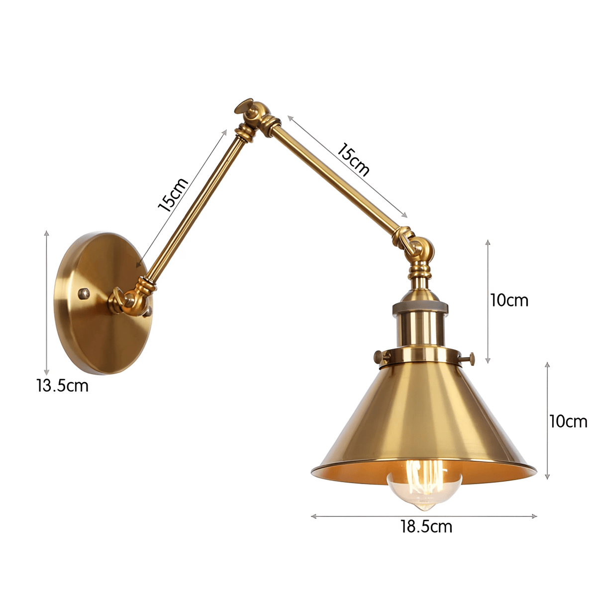 Luminária Arandela Moderna Industrial Retrô Articulada Metal La Bastide - ABAZZUR™