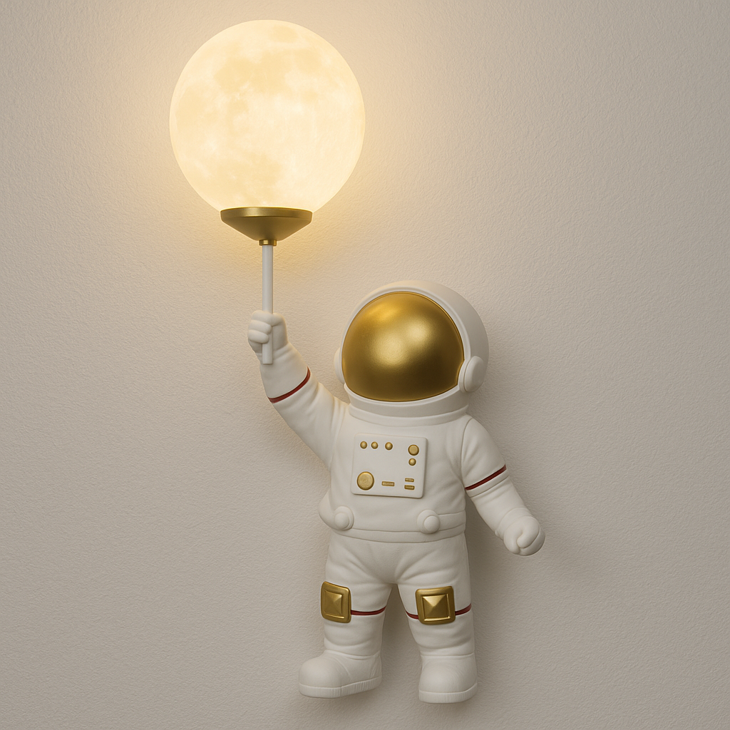 Luminária Arandela Moderna Infantil Acrílico Astronaut - ABAZZUR™