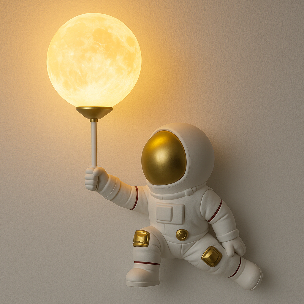 Luminária Arandela Moderna Infantil Acrílico Astronaut - ABAZZUR™