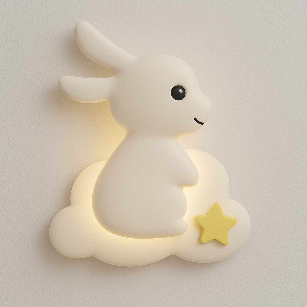 Luminária Arandela Moderna Infantil LED Resina Habbit Bochu - ABAZZUR™