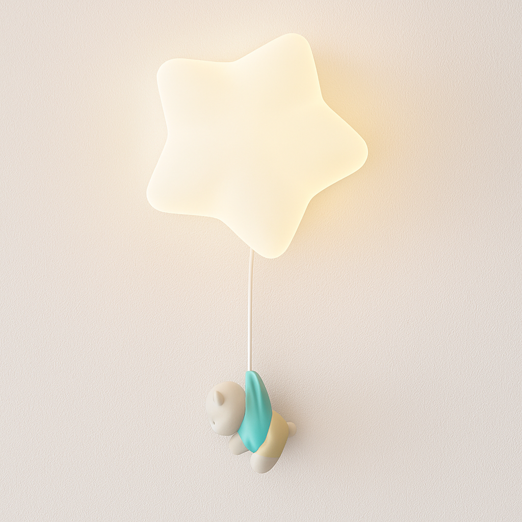 Luminária Arandela Moderna Infantil Resina Star - ABAZZUR™