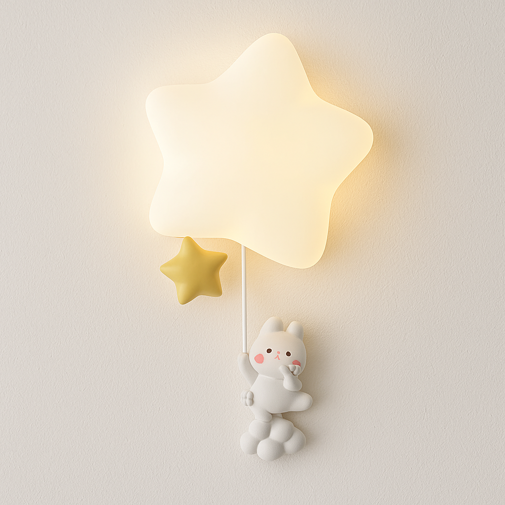 Luminária Arandela Moderna Infantil Resina Star - ABAZZUR™