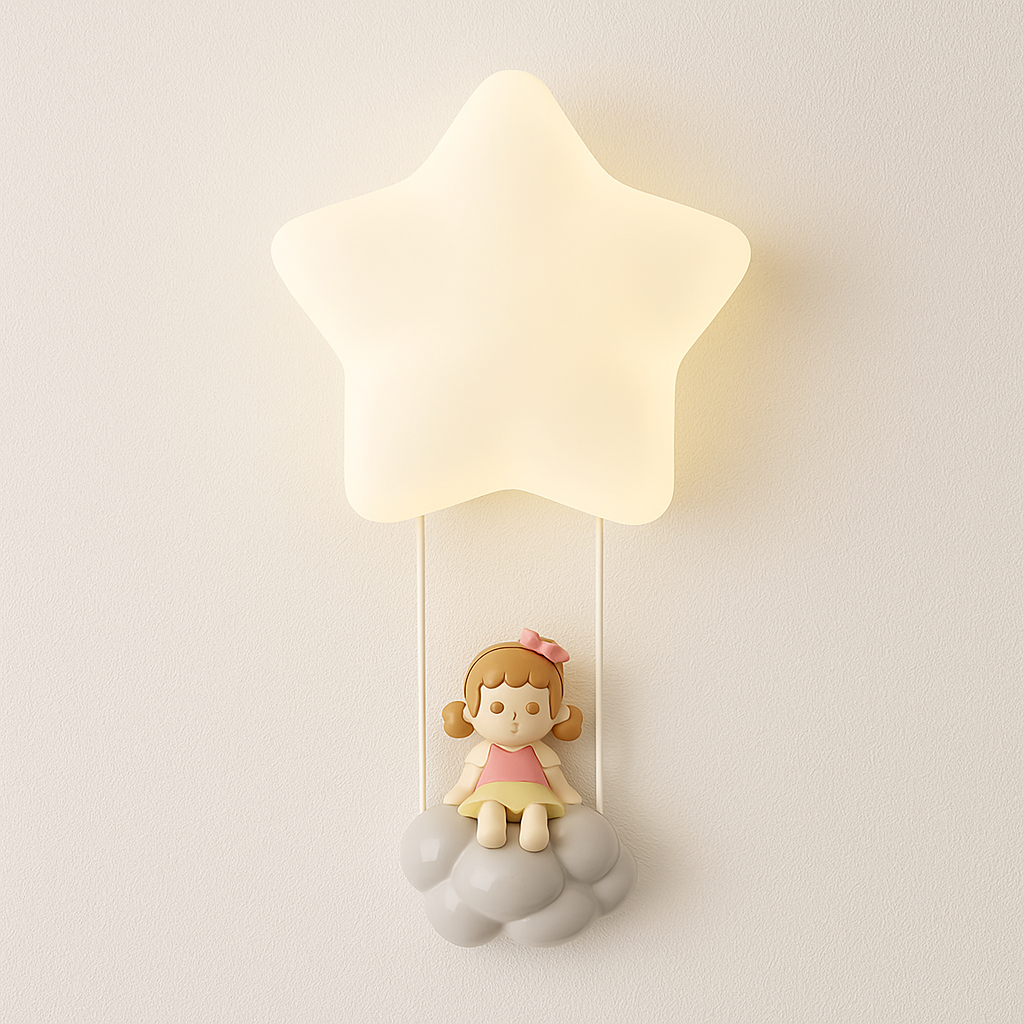 Luminária Arandela Moderna Infantil Resina Star - ABAZZUR™