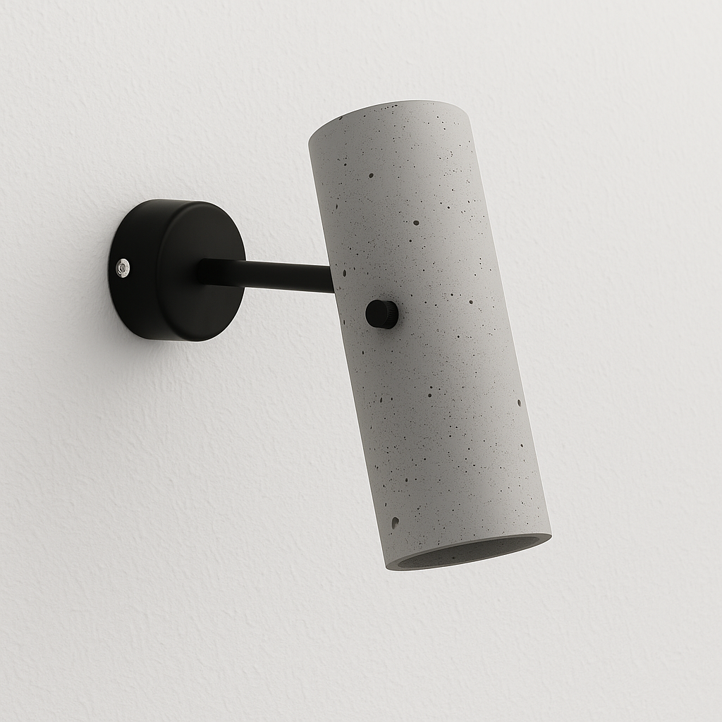 Luminária Arandela Moderna Minimalista Articulada Concreto Zenit - ABAZZUR™