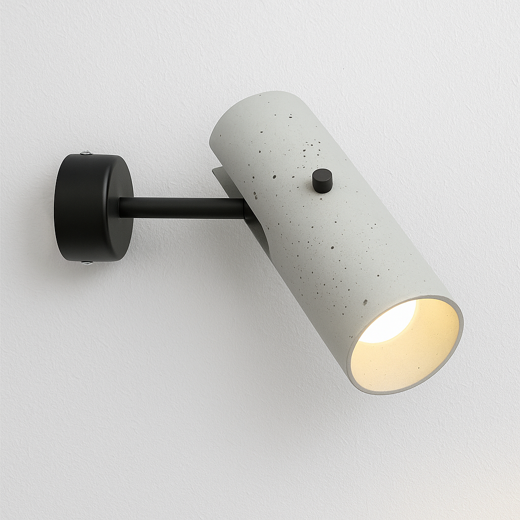 Luminária Arandela Moderna Minimalista Articulada Concreto Zenit - ABAZZUR™