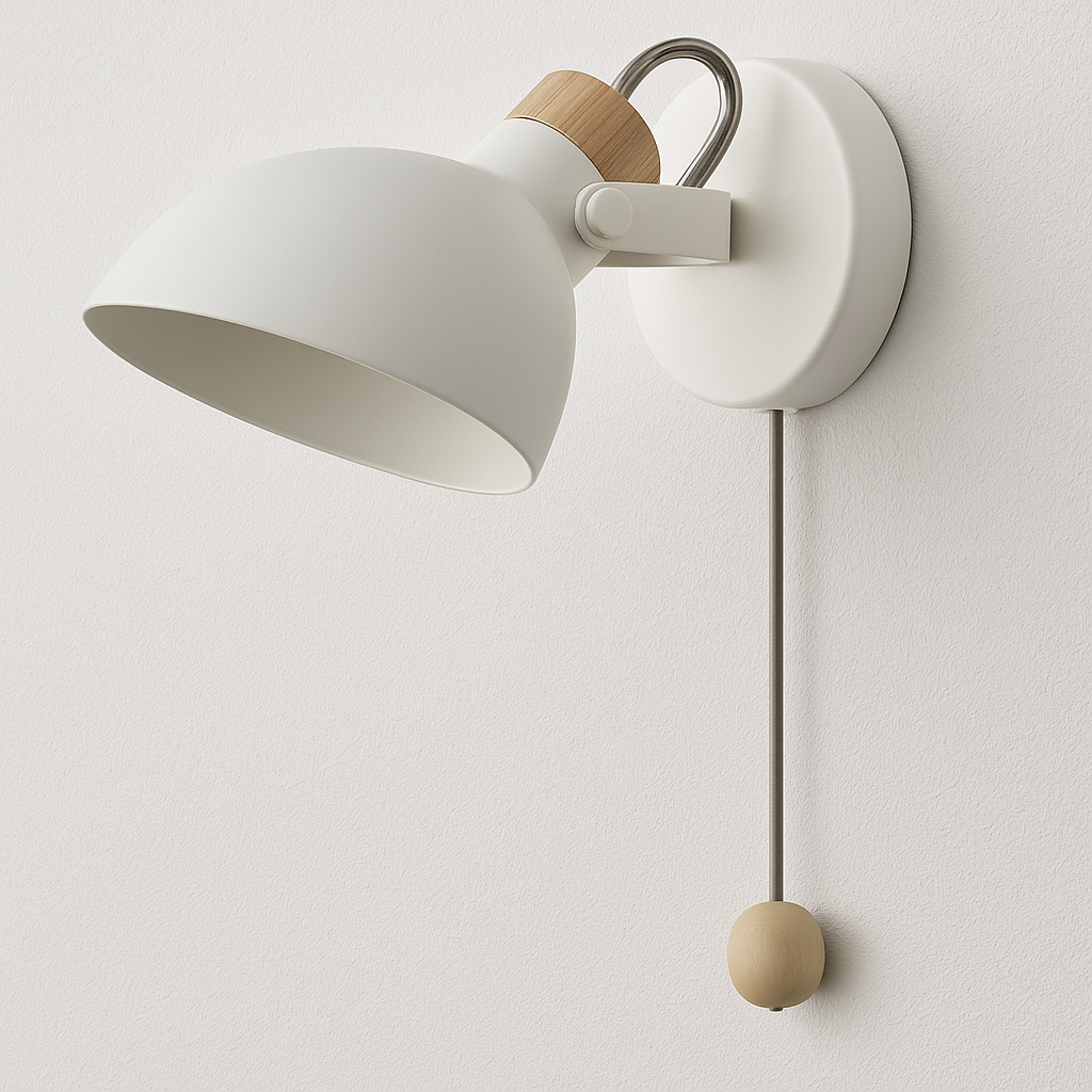 Luminária Arandela Moderna Minimalista Articulada Direcionável Metal Madeira Berg - ABAZZUR™