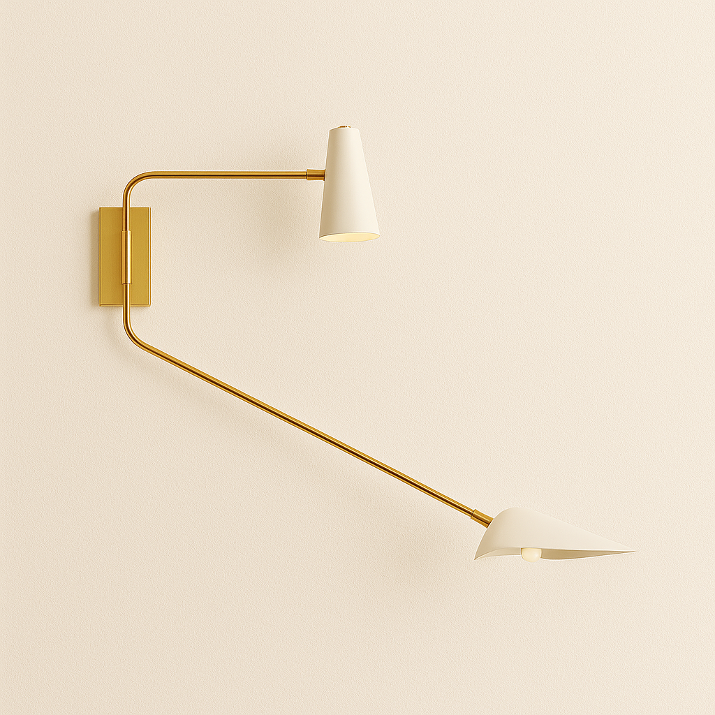 Luminária Arandela Moderna Minimalista Articulada Latão Alamo - ABAZZUR™