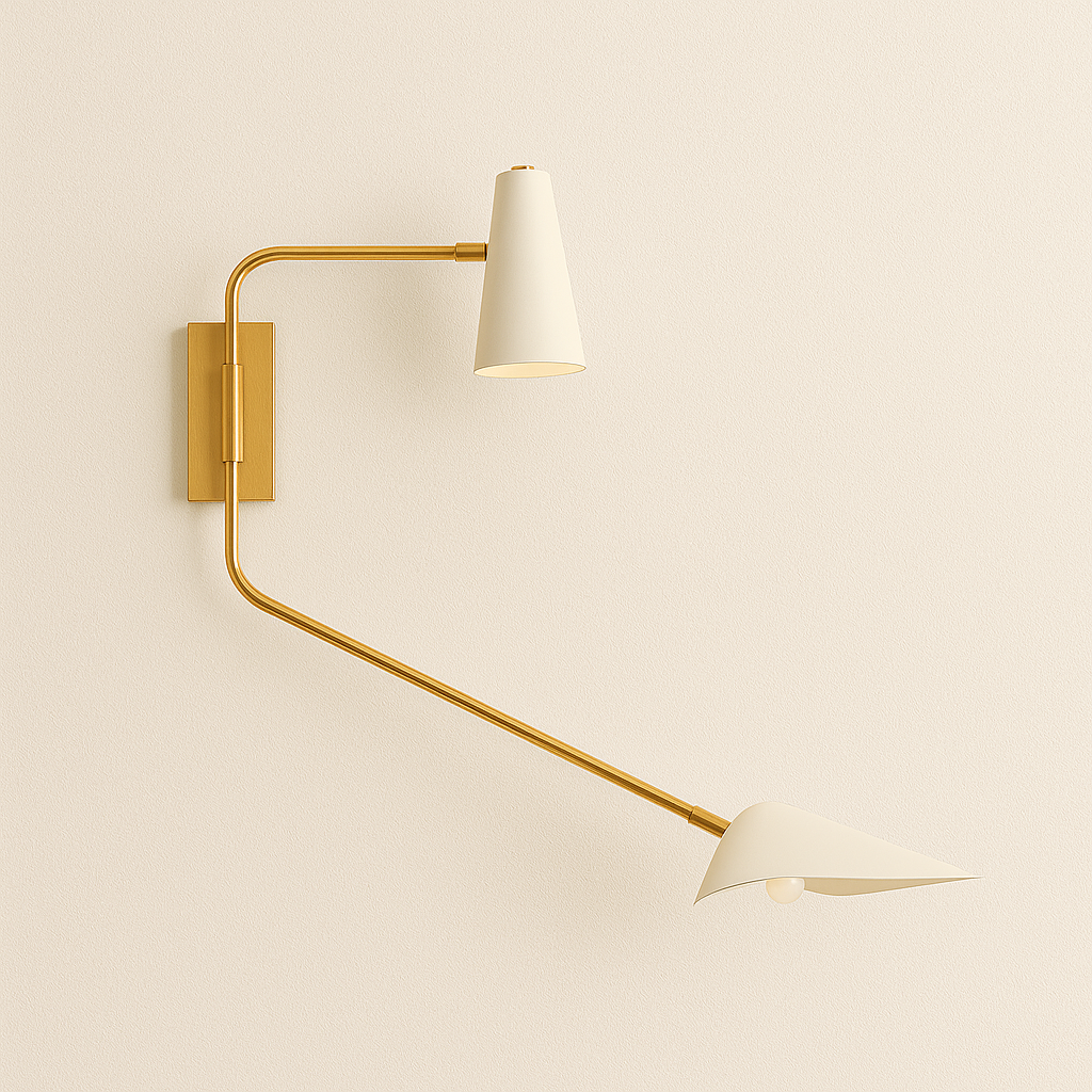 Luminária Arandela Moderna Minimalista Articulada Latão Alamo - ABAZZUR™