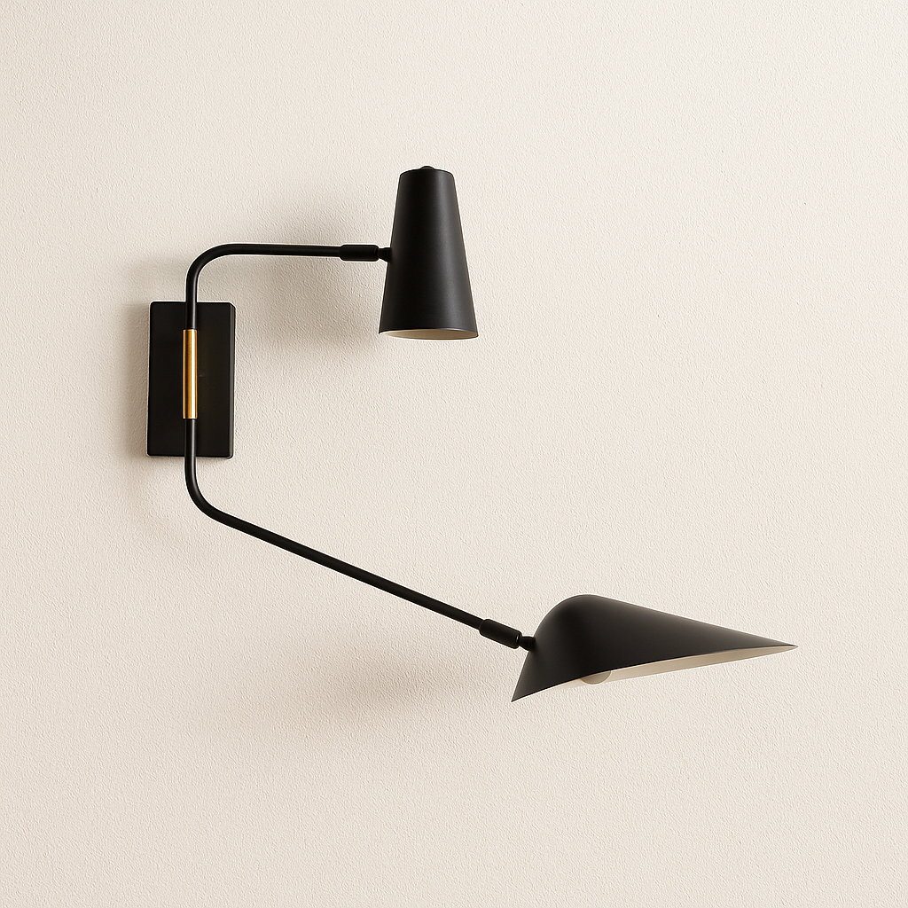 Luminária Arandela Moderna Minimalista Articulada Latão Alamo - ABAZZUR™