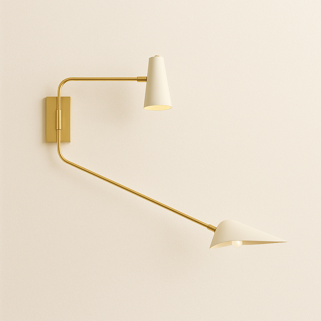 Luminária Arandela Moderna Minimalista Articulada Latão Alamo - ABAZZUR™