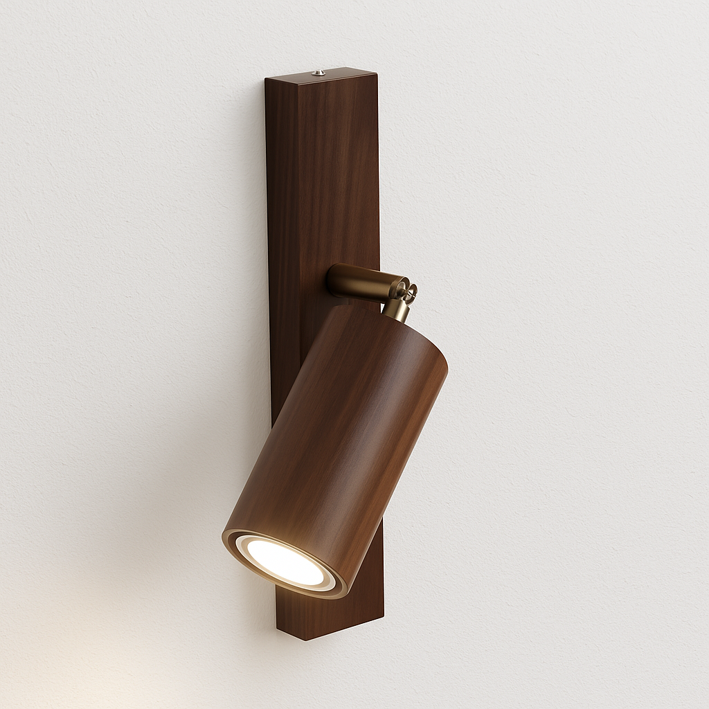Luminária Arandela Moderna Minimalista Articulada Madeira Arta - ABAZZUR™