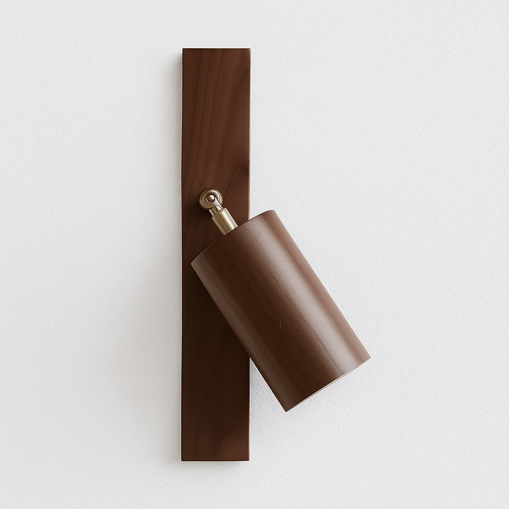 Luminária Arandela Moderna Minimalista Articulada Madeira Arta - ABAZZUR™