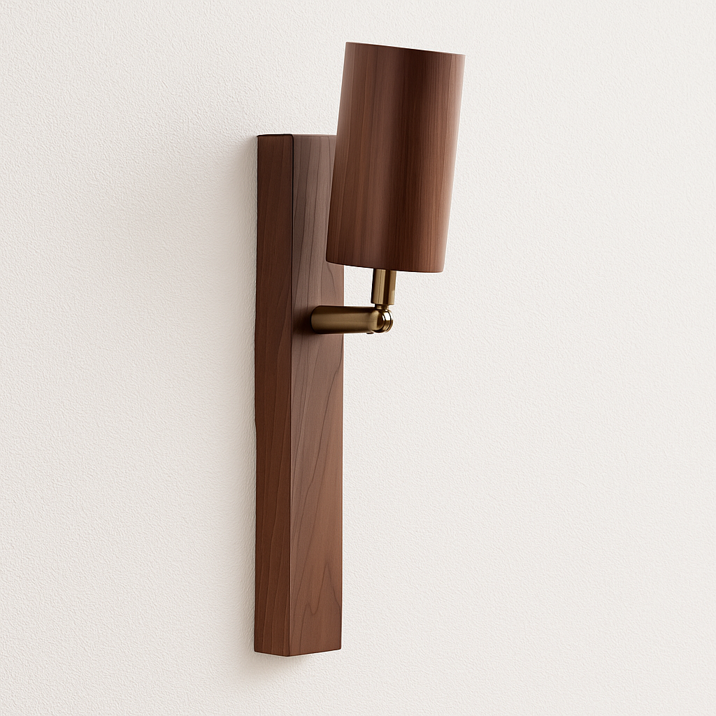 Luminária Arandela Moderna Minimalista Articulada Madeira Arta - ABAZZUR™