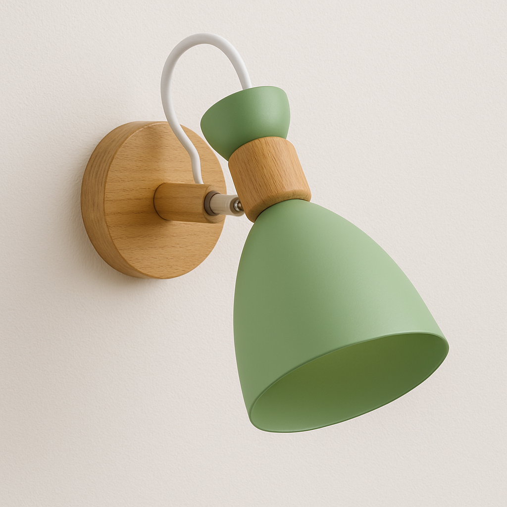 Luminária Arandela Moderna Minimalista Articulada Madeira Metal Pudon - ABAZZUR™