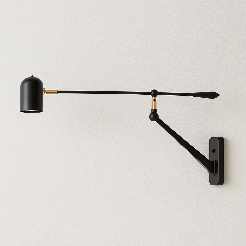 Luminária Arandela Moderna Minimalista Articulada Metal Midto - ABAZZUR™