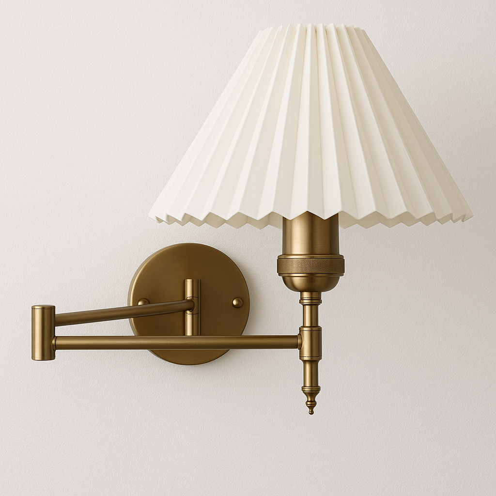 Luminária Arandela Moderna Minimalista Articulada Metal Tecido Soho - ABAZZUR™