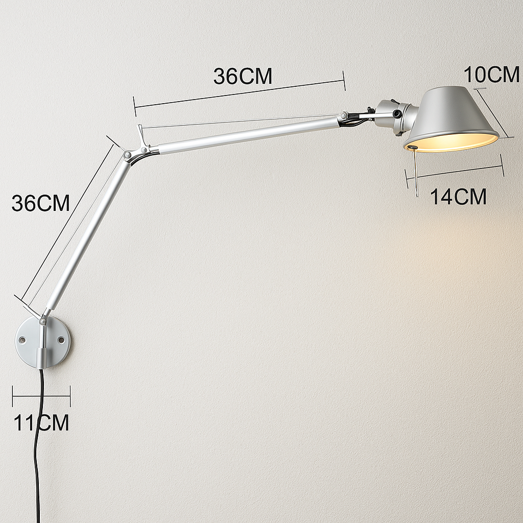 Luminária Arandela Moderna Minimalista Articulada Roch - ABAZZUR™