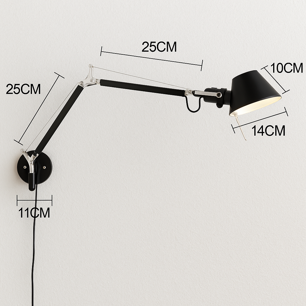 Luminária Arandela Moderna Minimalista Articulada Roch - ABAZZUR™