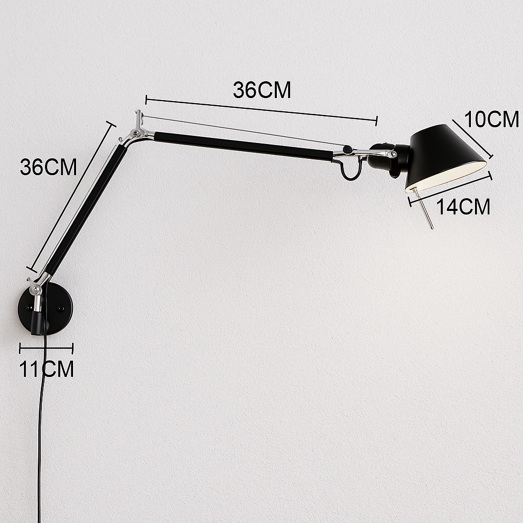 Luminária Arandela Moderna Minimalista Articulada Roch - ABAZZUR™