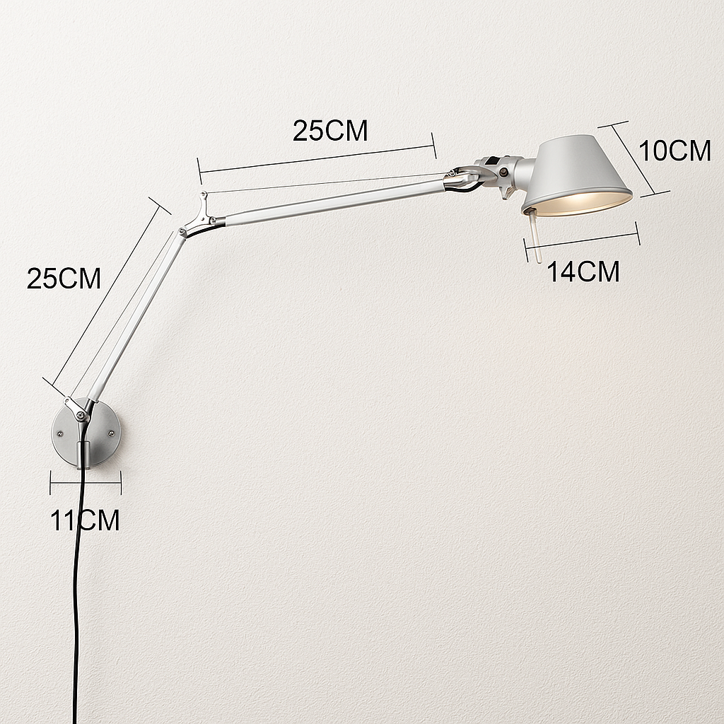 Luminária Arandela Moderna Minimalista Articulada Roch - ABAZZUR™