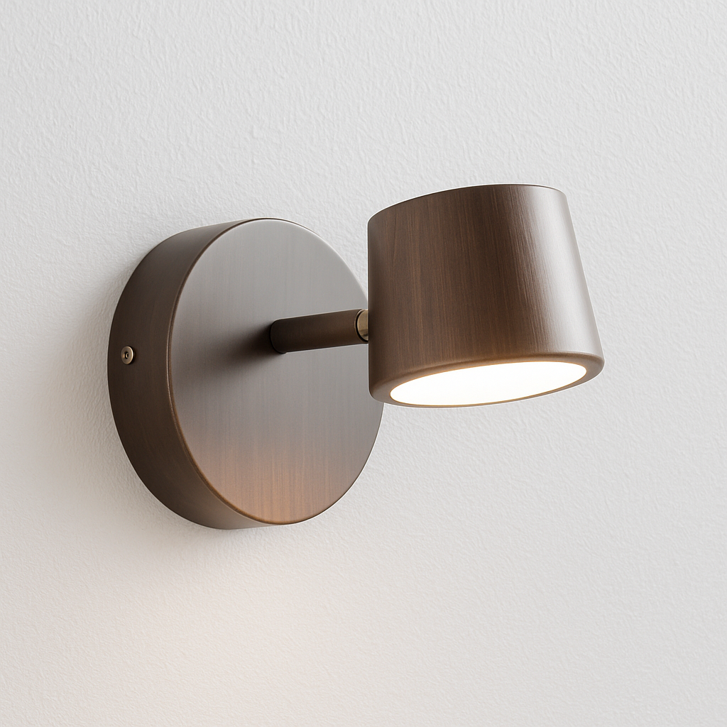 Luminária Arandela Moderna Minimalista Articulado LED Madeira Logan - ABAZZUR™