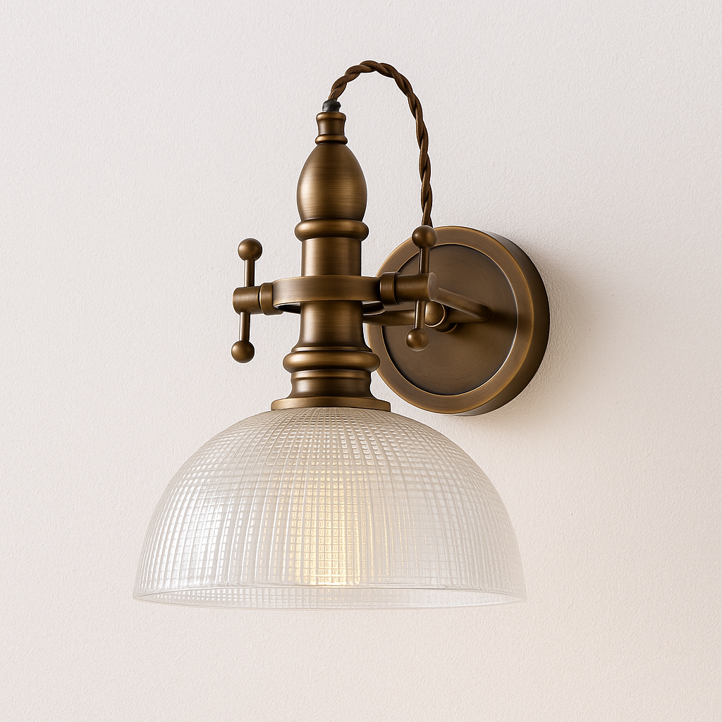 Luminária Arandela Moderna Minimalista Articulado Vidro Latão Zuma - ABAZZUR™