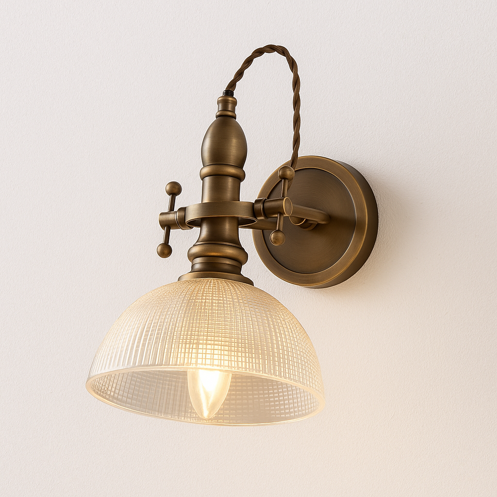 Luminária Arandela Moderna Minimalista Articulado Vidro Latão Zuma - ABAZZUR™