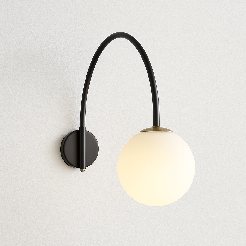 Luminária Arandela Moderna Minimalista Bola Globo Vidro Vieux - ABAZZUR™
