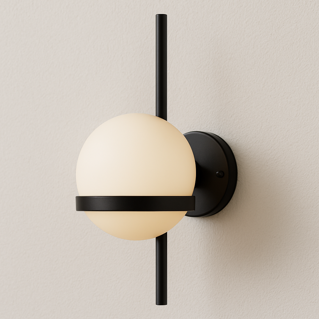 Luminária Arandela Moderna Minimalista Bola Vidro Metal Chels - ABAZZUR™