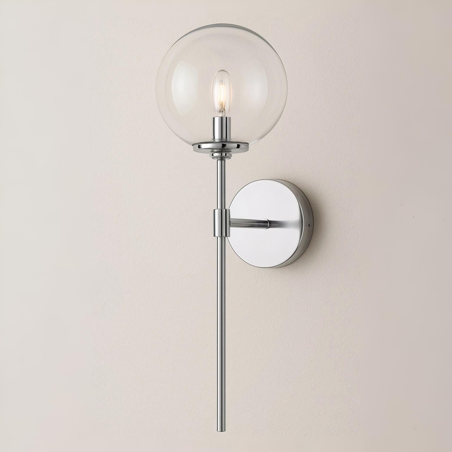 Luminária Arandela Moderna Minimalista Clássica Metal Vidro Astor - ABAZZUR™