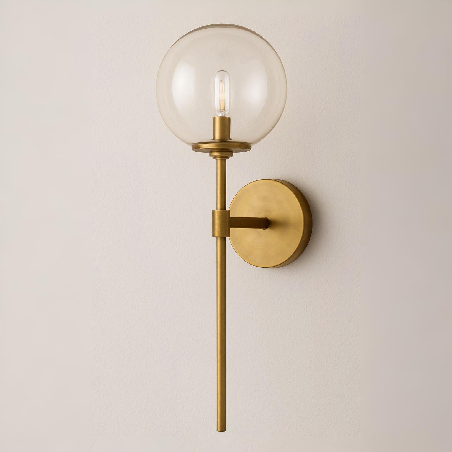 Luminária Arandela Moderna Minimalista Clássica Metal Vidro Astor - ABAZZUR™