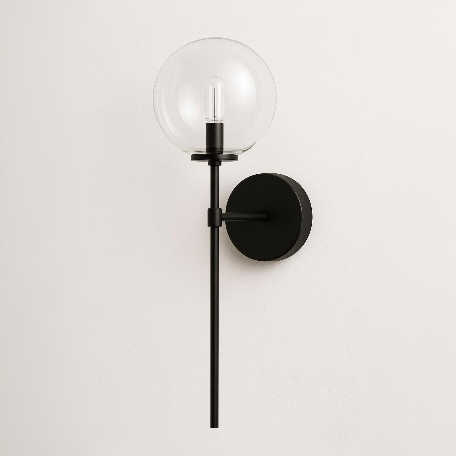 Luminária Arandela Moderna Minimalista Clássica Metal Vidro Astor - ABAZZUR™