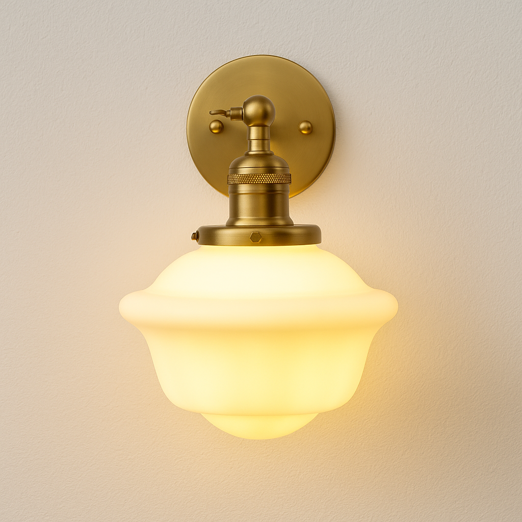 Luminária Arandela Moderna Minimalista Clássica Metal Vidro Enid - ABAZZUR™