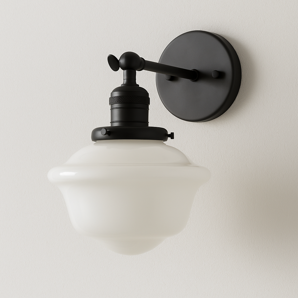 Luminária Arandela Moderna Minimalista Clássica Metal Vidro Enid - ABAZZUR™