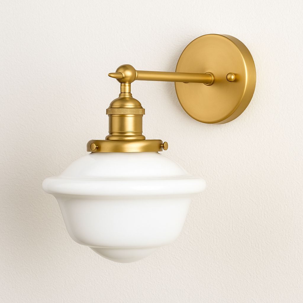 Luminária Arandela Moderna Minimalista Clássica Metal Vidro Enid - ABAZZUR™