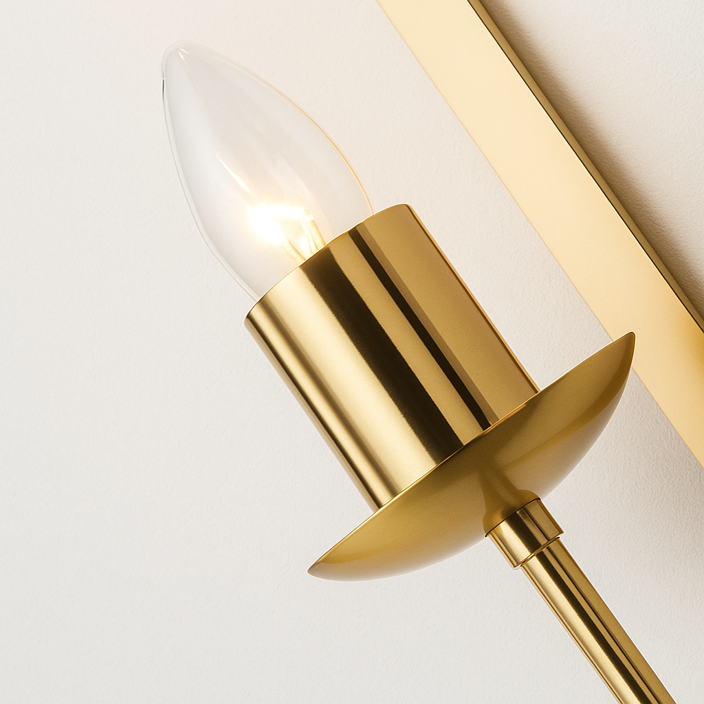 Luminária Arandela Moderna Minimalista Clássica Metal Vidro Kallio - ABAZZUR™