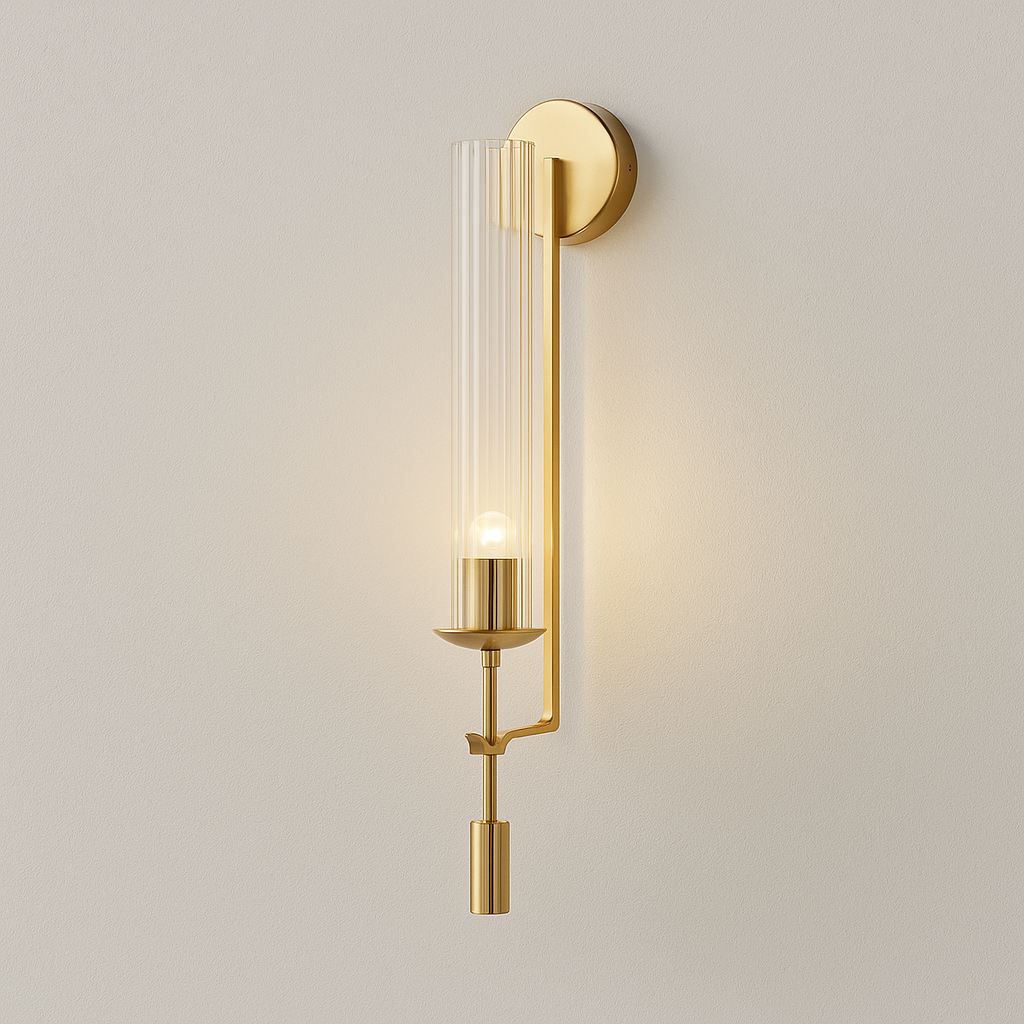 Luminária Arandela Moderna Minimalista Clássica Metal Vidro Kallio - ABAZZUR™