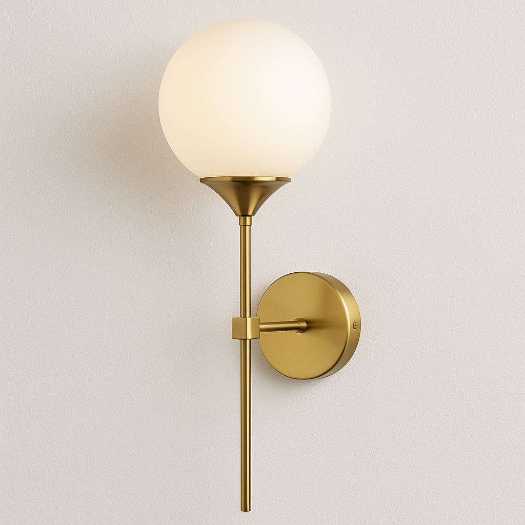 Luminária Arandela Moderna Minimalista Clássico Metal Vidro Yaba - ABAZZUR™
