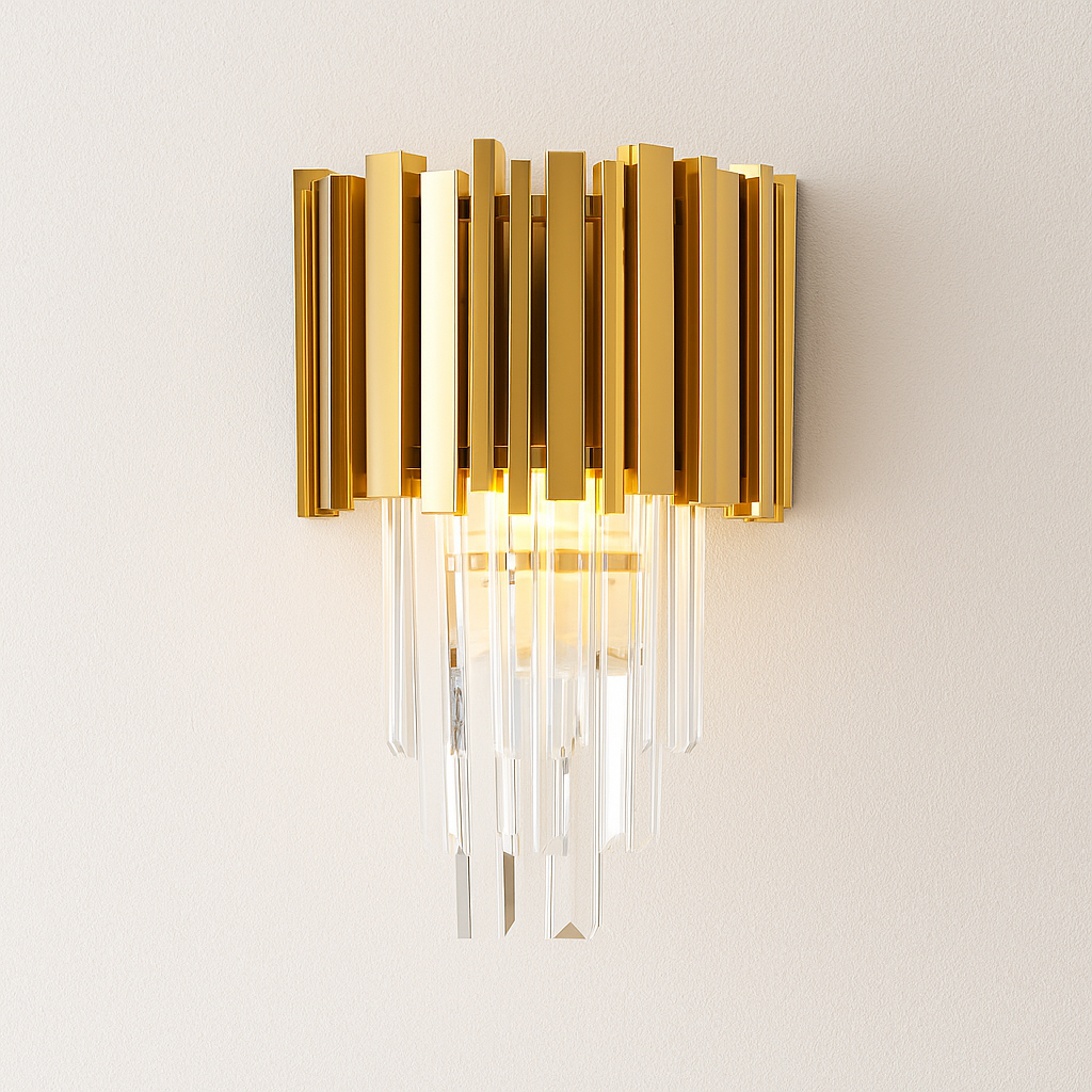 Luminária Arandela Moderna Minimalista Cristal Metal Flon - ABAZZUR™