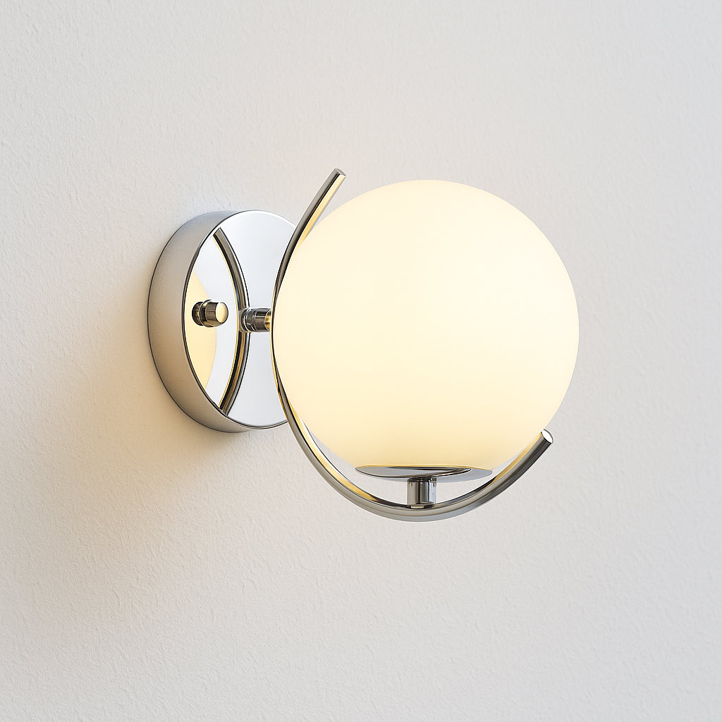 Luminária Arandela Moderna Minimalista Globo de Vidro Metal Oster - ABAZZUR™