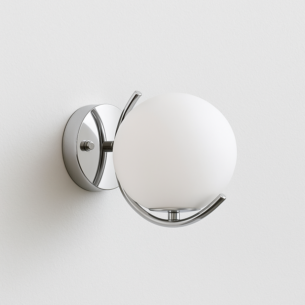 Luminária Arandela Moderna Minimalista Globo de Vidro Metal Oster - ABAZZUR™