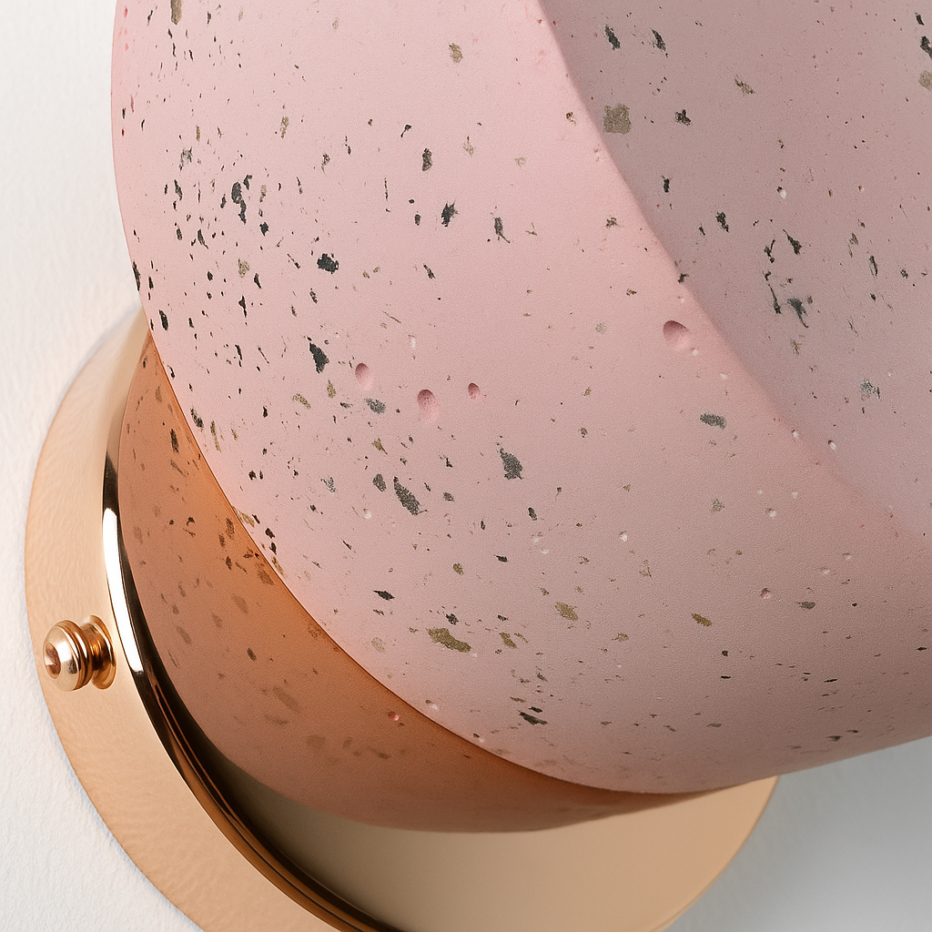 Luminária Arandela Moderna Minimalista Granilite Terrazzo Chalk - ABAZZUR™