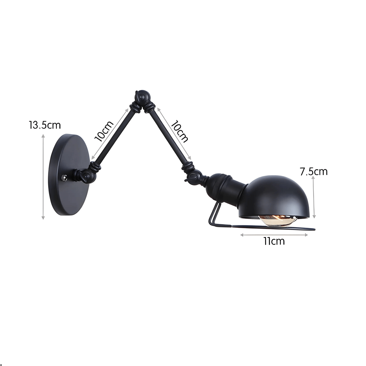 Luminária Arandela Moderna Minimalista Industrial Articulada Metal Pegli - ABAZZUR™