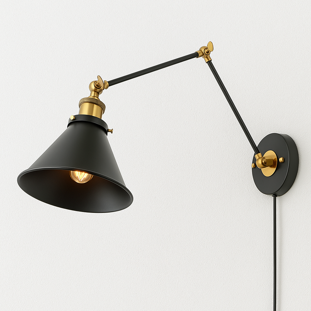 Luminária Arandela Moderna Minimalista Industrial Articulado Metal Dogo - ABAZZUR™