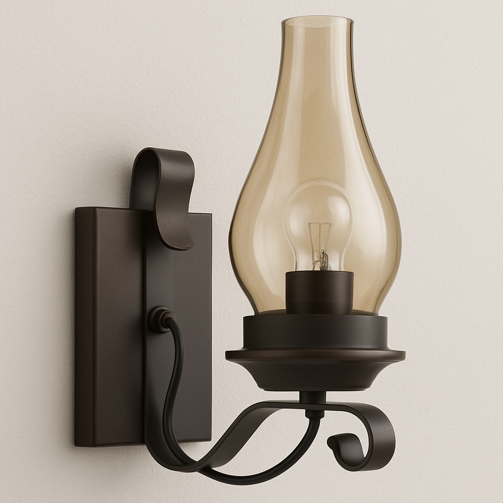 Luminária Arandela Moderna Minimalista Industrial Metal Vidro Koram - ABAZZUR™