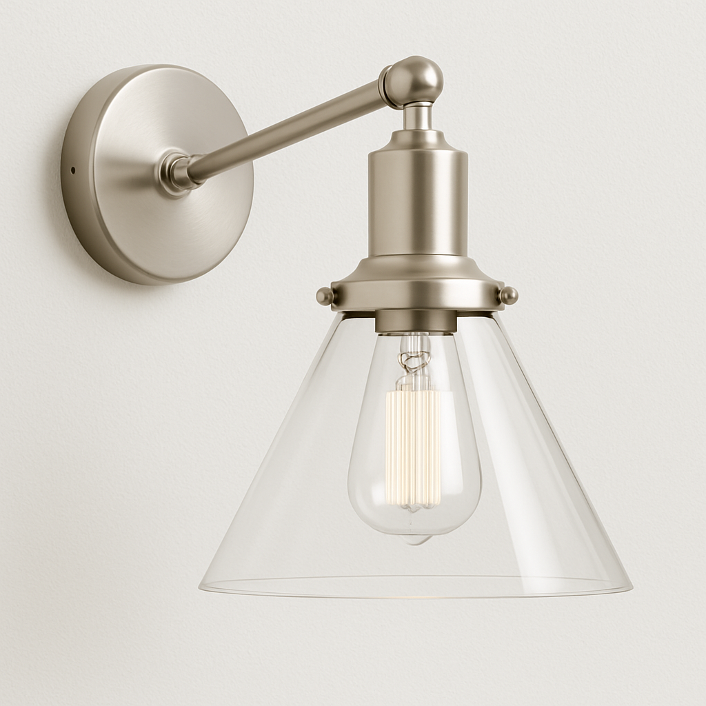 Luminária Arandela Moderna Minimalista Industrial Metal Vidro Leytn - ABAZZUR™