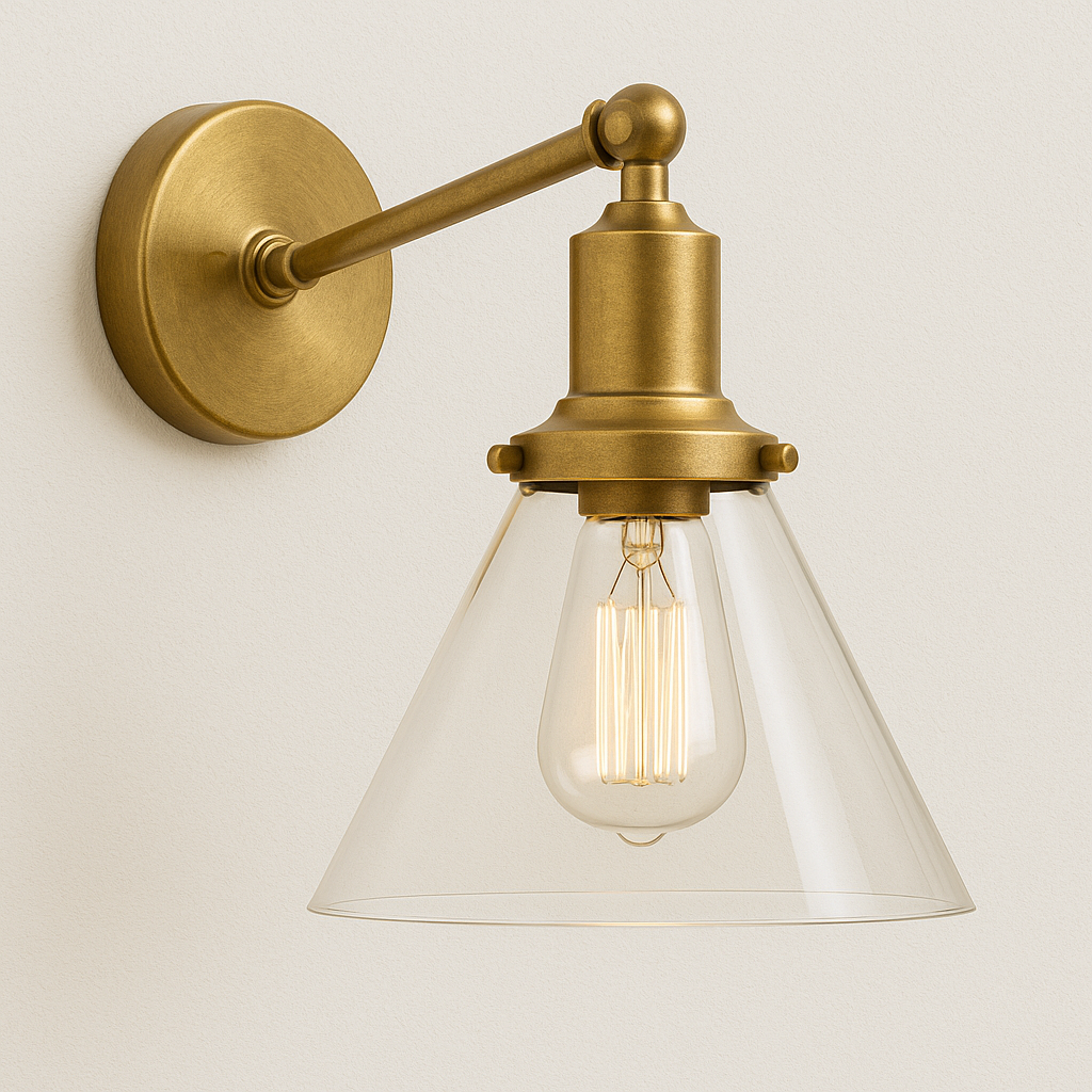 Luminária Arandela Moderna Minimalista Industrial Metal Vidro Leytn - ABAZZUR™