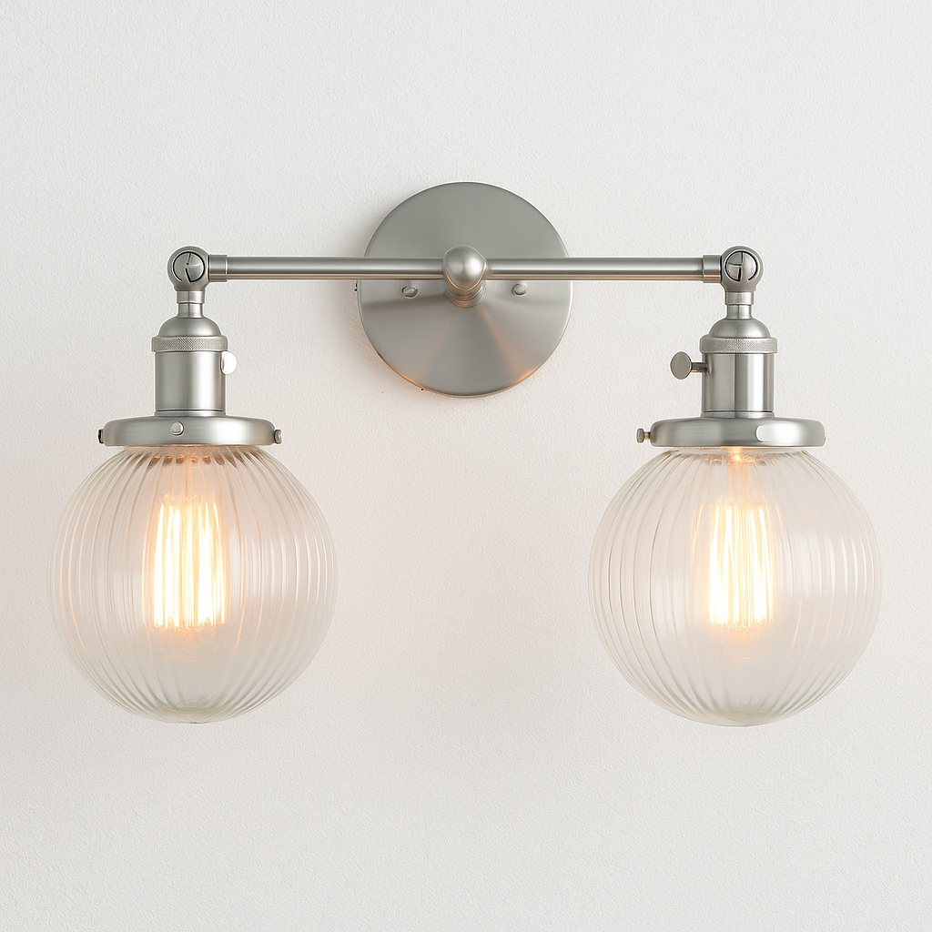 Luminária Arandela Moderna Minimalista Industrial Metal Vidro Mordn - ABAZZUR™